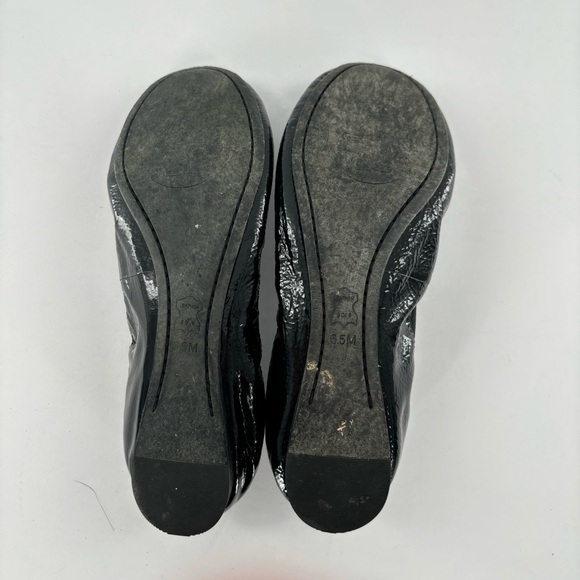 Tory Burch Caroline Black Patent Leather Ballet Flats Size 6.5 - Picture 9 of 9